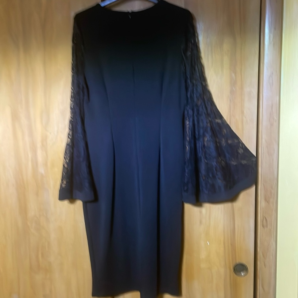 Black Dress with lace bell long sleeves